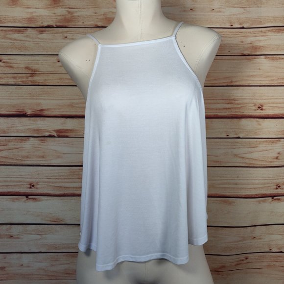 silence + noise Tops - Silence + Noise Leela White Halter Top